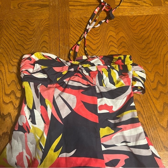 NEW Ted Baker Merus Convertible Silk Blend Halter Ruffle Dress Sz 2 or US 6 - Picture 7 of 14